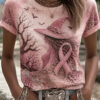 Breast Cancer Awareness T-Shirt Halloween Pink Witch Ribbon Clothing Spooky Gifts For Sister