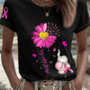Breast Cancer Awareness T-Shirt Pink Ribbon Support Tee For Her - Homegiftaura