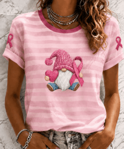 Breast Cancer Awareness T-Shirt Pink Ribbon Survivor Shirt For Women - Homegiftaura