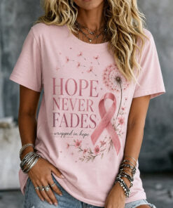 Breast Cancer Awareness T-Shirt Stand Strong Pink Ribbon Shirts For Her - Homegiftaura