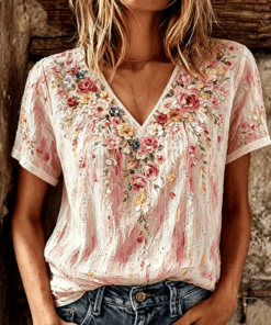 Breast Cancer Awareness V-Neck Shirt Breast Cancer Awareness Shirt For Sisters - Homegiftaura