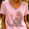 Breast Cancer Awareness V-Neck Shirt Breast Cancer Warrior Apparel For Women - Homegiftaura
