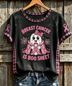 Breast Cancer Is Boo Sheet T-Shirt Breast Cancer Awareness Merch Halloween Outfits