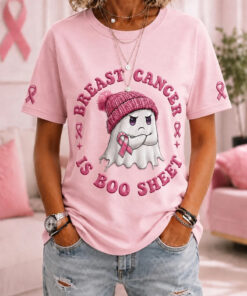 Breast Cancer Is Boo Sheet T-Shirt Breast Cancer Awareness Merch Unique Halloween Outfit Ideas