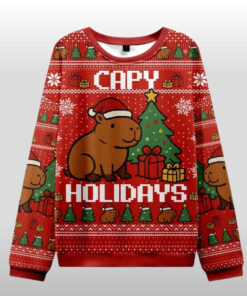 Capybara Capy Holidays Ugly Sweater Christmas Tree Holiday Clothes Animal Festive Gift