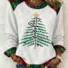 Christian Jesus Christmas Tree Sweatshirt Religious Cross Clothes Jesus Gifts For Her