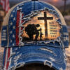 Christian Soldier Baseball Hat Cross Patriotic Mens Cap Veterans Day Memorial Gift