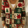 Christmas Cardigan Poinsettia Tree Holiday Clothing Season Gifts For Mom
