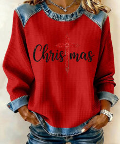 Christmas Faith Sweatshirt Religious Holy Cross Apparel Cross Gifts For Mom