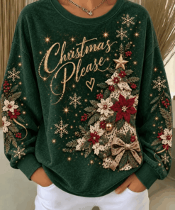 Christmas Please Sweatshirt Xmas Womes Clothing Religious Gifts For Sister