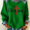 Christmas Religious Sweatshirt Cross Faith Clothing Ideas For Girlfriend