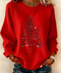 Alternative view of Christmas Tree Sweatshirt Christian Jesus Apparel Unique Religious Gifts