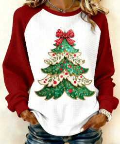 Christmas Tree Sweatshirt Holiday Christian Clothing Religious Gift For Her