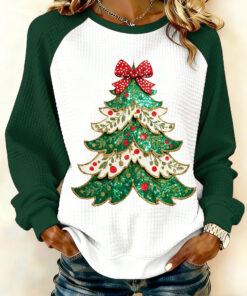 Christmas Tree Sweatshirt Holiday Party Clothing Christmas Gifts For Her