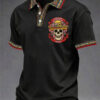 Cinco De Mayo Boho Polo Shirt Floral Sugar Skull Apparel Gift For Mexican Heritage - Homegiftaura