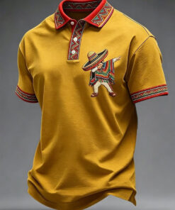 Alternative view of Cinco De Mayo Dabbing Skeleton Polo Shirt Mexican Victory Day Clothing Gift For Son - Homegiftaura