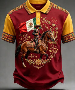 Cinco De Mayo Mexican Charro Horse Rider Polo Shirt May 5th Festival Merch Gift For Him - Homegiftaura