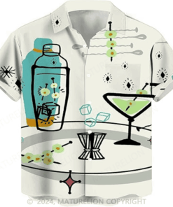 Cocktail Bartending Drink Hawaiian Shirt Funny T Shirt with Sayings Sarcastic MenG's Tee - Homegiftaura