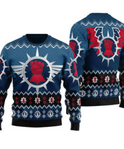 Crimson Fists Merch Warhammer 40K Ugly Sweater Christmas Gifts For Brother