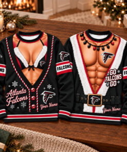 Custom Atlanta Falcons Football Merch Sweatshirt Falcons Christmas Gifts For Husband