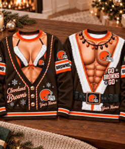 Custom Cleveland Browns Football Merch Sweatshirt Browns Christmas Gifts For Him