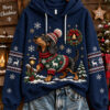 Dachshund Dog Christmas Hoodie Cute Wiener Dog Xmas Clothes Holiday Sister Gifts