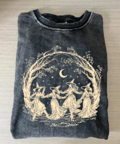 Dancing Witches Sweatshirt Halloween Gothic Womens Apparel Gift For Girlfriend