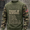 DD 214 Merch Proof Of Service Camo Sweatshirt Military Gifts For Veteran