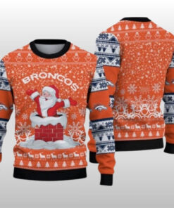 Denver Broncos Football Merch Ugly Sweater Santa Claus Broncos Pride Christmas Gifts