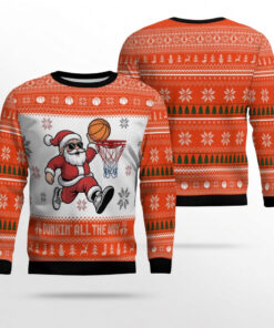 Dunkin' All The Way Ugly Christmas Sweater Useful Gifts For Husband