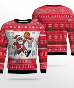 Dunkin' All The Way Ugly Christmas Sweater Useful Gifts Ideas For Husband