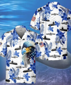 Eagle U.S. Navy Submarine Force Hawaiian Shirt Hibiscus Aloha Shirt Submarine Gift Ideas - Homegiftaura