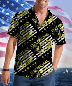 Electricians For Trump 2024 Hawaiian Shirt 47th President Trump Shirt Gifts For Electricians - Homegiftaura