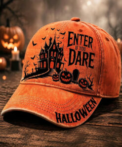 Enter If You Dare Baseball Hat Spooky Castle Mens Cap Halloween Party Gift