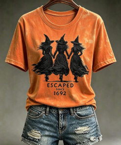 Escaped Witch Sisters T-Shirt Halloween Womens Apparel Spooky Season Witchy Gifts For Her
