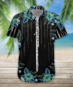 Flute Hawaiian Shirt Music Themed Aloha Shirt Flute Gifts For Flutists Famerry - Homegiftaura