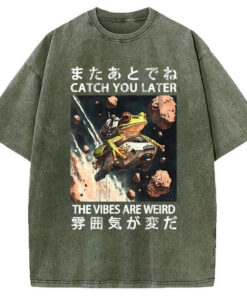 Frog Astronaut Washed T Shirt Funny Quote Unisex Shirt Gifts For Brother Gypsysystersgift - Homegiftaura