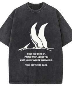 Funny Dinosaur Washed T Shirt Everyday Comfort Graphic Shirt Gifts For Her Gypsysystersgift - Homegiftaura