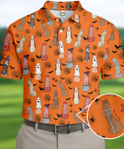 Funny Dirty Orange Halloween Polo Shirt Golf Mens Apparel Halloween Gift Idea For Men