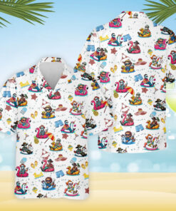 Funny Horror Character Pool Party Hawaiian Shirt Halloween Movie Aloha Shirt Gifts For Men