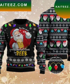 Funny Santa Claus Beer Ugly Sweater Christmas Holiday Clothing Drinking Party Gifts