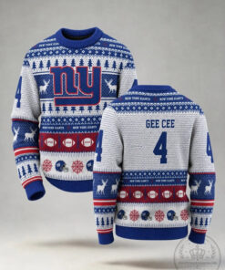Gee Cee 4 Merch New York Giants Football Merch Ugly Sweater Christmas Apparel Gifts