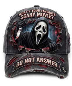 Ghostface Merch What's Your Favorite Scary Movie Baseball Hat Halloween Presents For Men