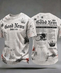 Good News John 3 16 The Good News Daily Bread T-Shirt Jesus Saves Christian Faith Clothes