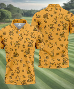 Goose Halloween Polo Shirt Spooky Golf Mens Clothes Present For Him
