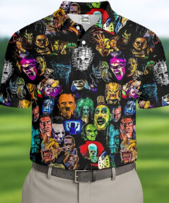 Halloween Horror Character Polo Shirt Golf Mens Clothing Gifts For Dad