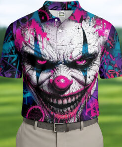 Halloween Horror Character Polo Shirt Spooky Season Merch Good Gifts For Him