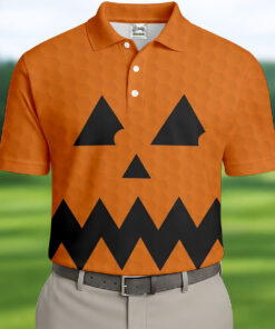 Halloween Jack O Lantern Polo Shirt Mens Apparel Gifts For Boyfriend
