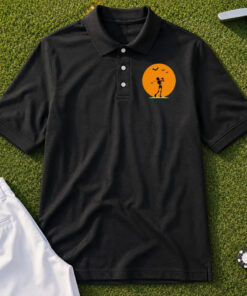 Halloween Moon Performance Polo Shirt Golf Mens Apparel Best Gift For Him