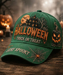 Halloween Trick Or Treat Hat Spooky Pumpkin Ball Cap Gift Ideas For Older Brother